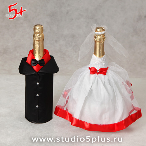 Одежда на шампанское на свадьбу в красном цвете