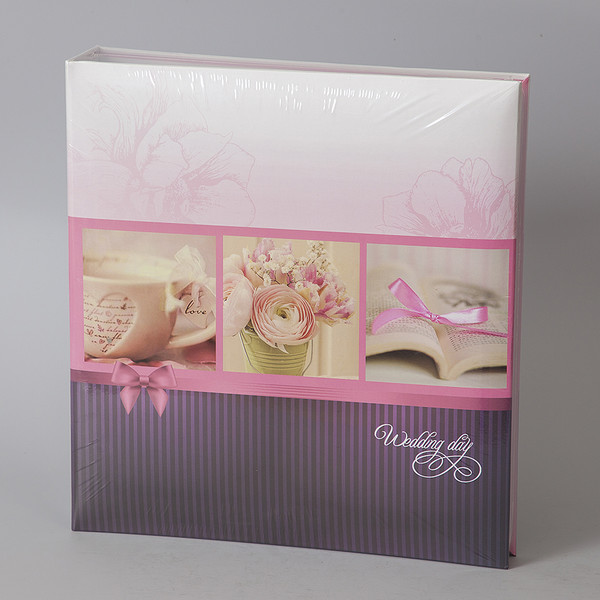Свадебный альбом с магнитными листами в пастельных тонах розового цвета