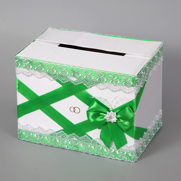 Коробка для денежных подарков изумруд